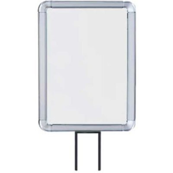 Lavi Industries , Vertical Fixed Sign Frame, , 8.5" x 11", For 13' Posts, Chrome 50-1141F12V/CL